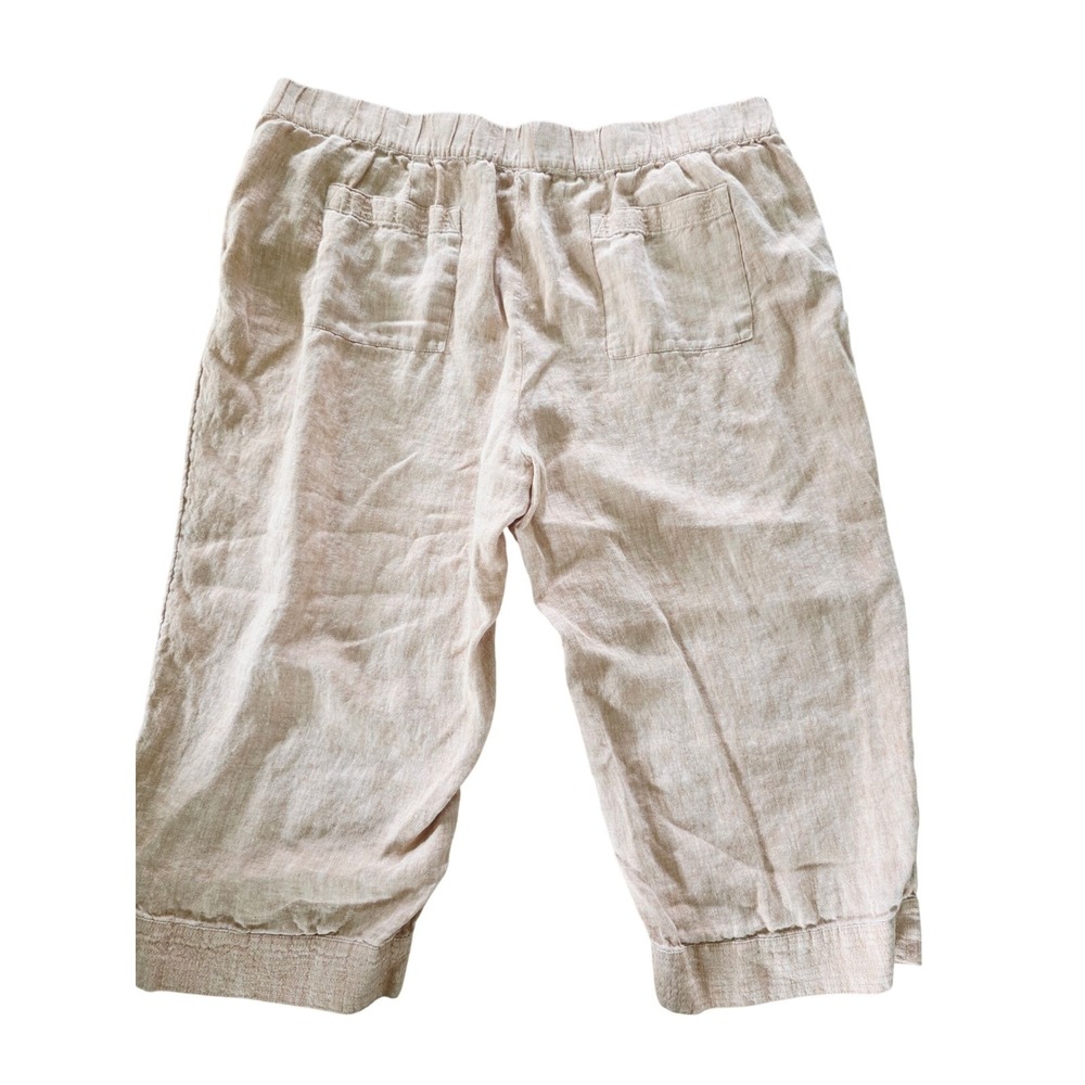 J. JILL Pure Jill Linen Cropped Pants Womens 3X Elastic Waist Casual Pockets - Picture 6 of 10